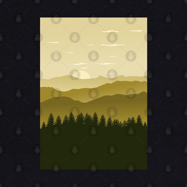 Natur forest minimalist artwork by Zakaria Azis